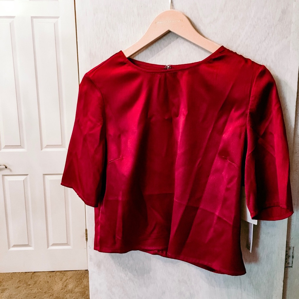 NWT Burgandy Top